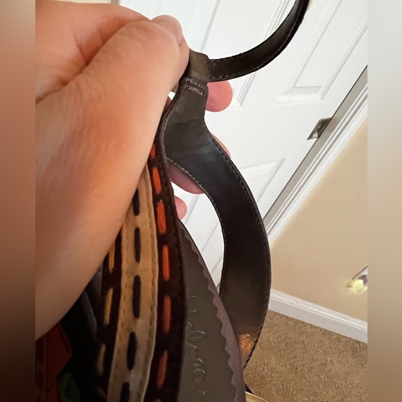 Sam Edelman Brown & Orange Boho Button Embellished Platform Sandals. 8.5M - Picture 9 of 15